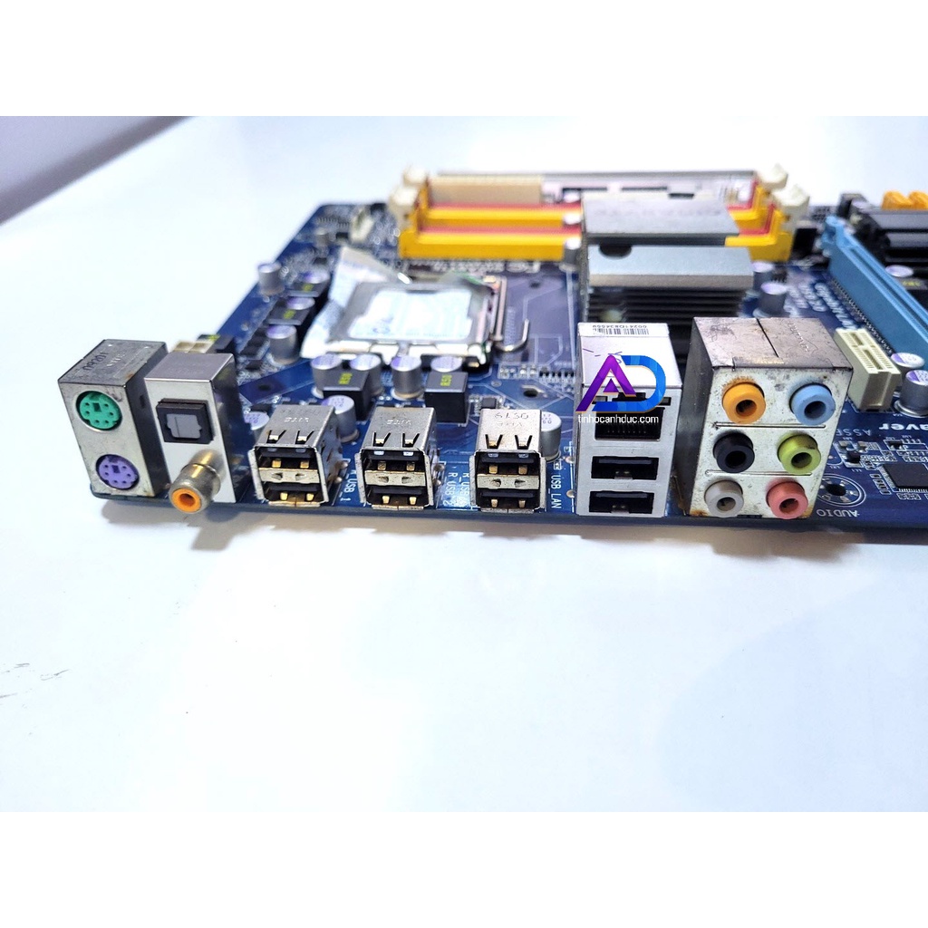 Main máy tính P45 Gigabyte 4 Khe RAM hỗ trợ CPU Core2 Quad 2 Extreme socket 775 DDR2 4khe ram 8G chính hãng nguyên zin