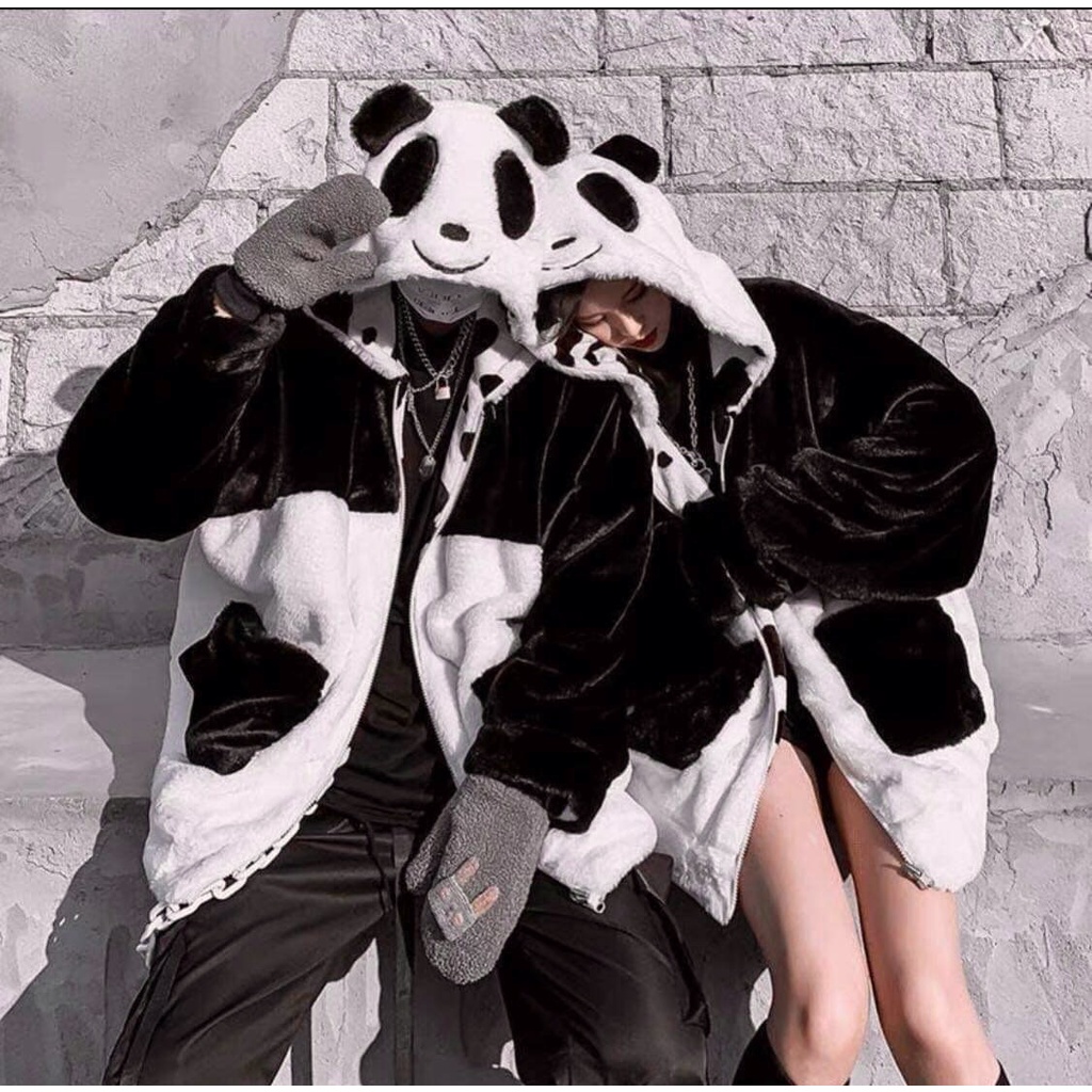 Áo Khoác Nam Nữ - Áo Chùm Đầu Chất Lông GẤu (DH)Áo khoác lông gấu trúc 🐼🐼🐼 - MV7781 | BigBuy360 - bigbuy360.vn