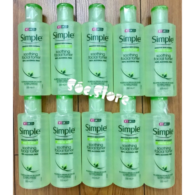 Nước hoa hồng Simple Kind To Skin Soothing Facial Toner 200ml