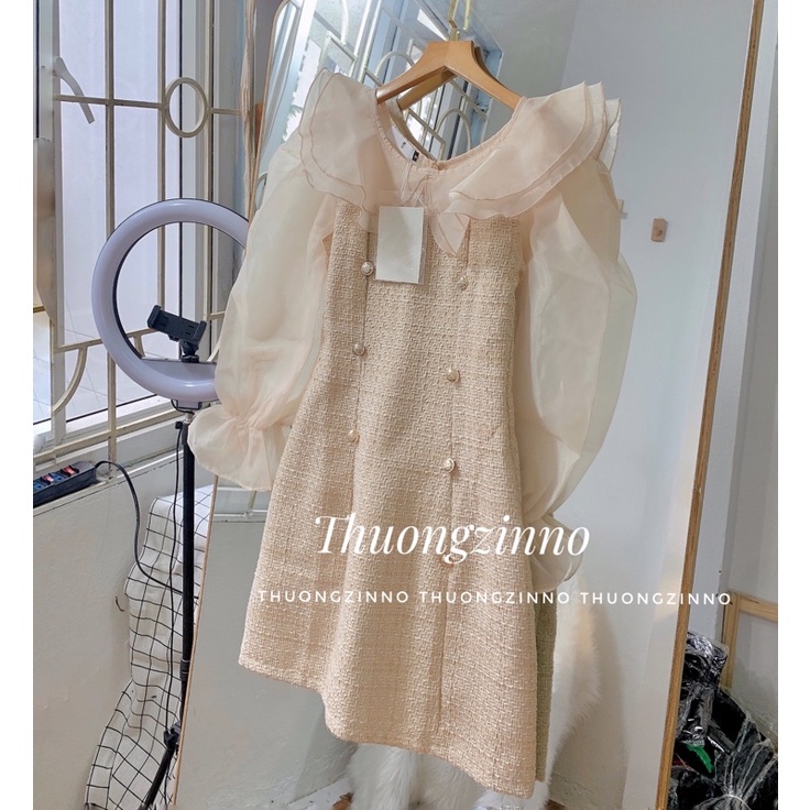 [Ảnh thật/Video]Váy dạ Danly tiểu thư dự tiệc sang chảnh Váy dạ phối voan sang chảnh | BigBuy360 - bigbuy360.vn