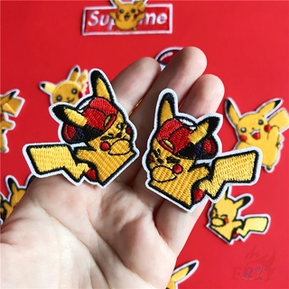 Miếng Dán Ủi Thêu Hình Pikachu Dễ Thương