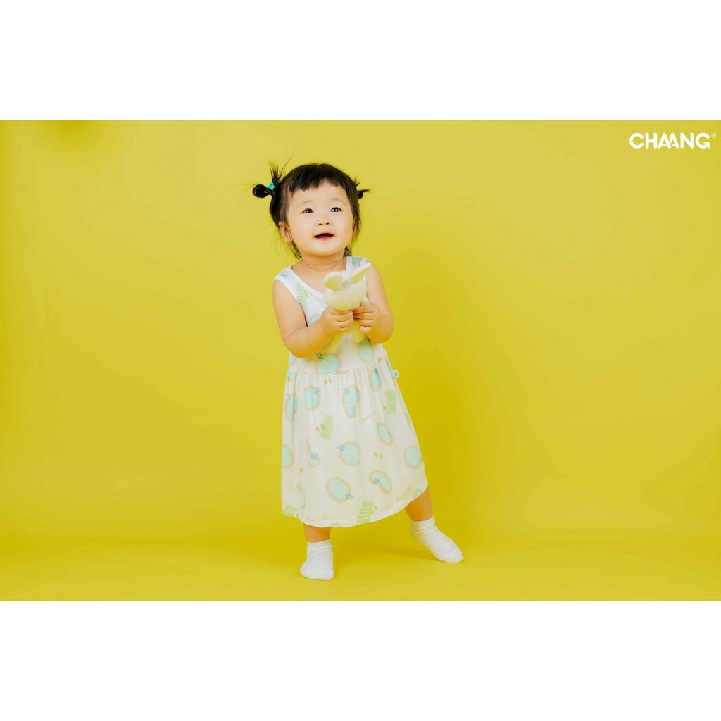 CHAANG Váy cánh tiên cho bé gái, chất cotton dành cho bé từ 3 tháng đến 5 tuổi Spring SS23D2301
