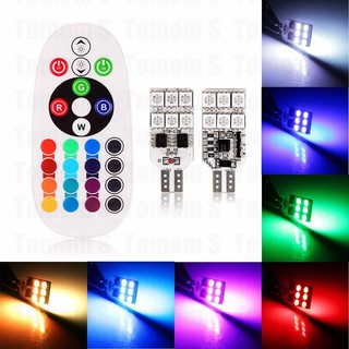 CẶP ĐÈN LED DEMI T10 ĐỔI MÀU THEO REMOTE