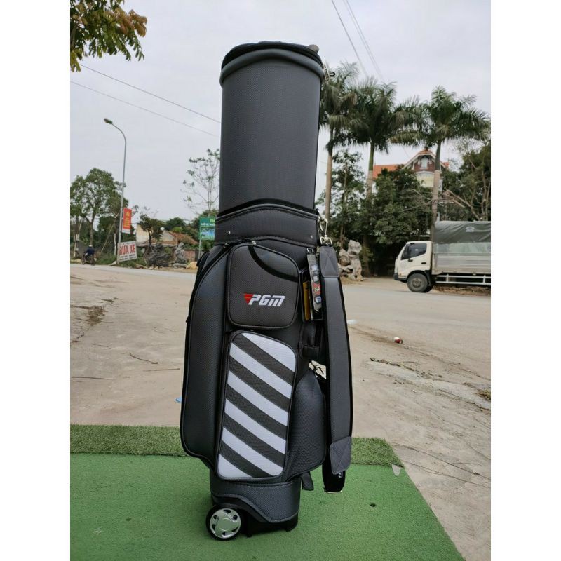 [ Hot ] Túi đựng gậy golf PGM vải bạt có bánh xe