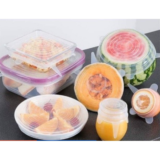 Set 6 Nắp SIlicon Đậy Bảo Quản Thực Phẩm