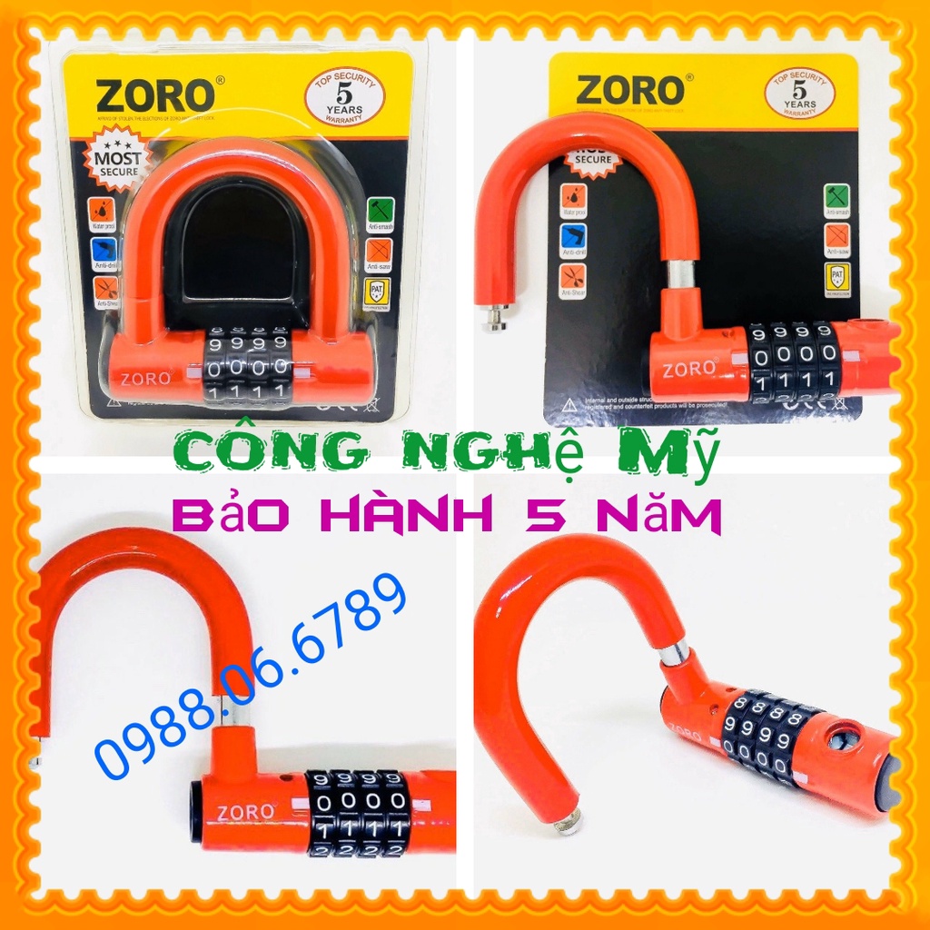 Ổ khóa mật mã 4 số,dạng chữ U⚡FREE SHIP⚡ổ khóa số thay đổi mật mã theo ý muốn-thích hợp khóa cửa,khóa xe máy