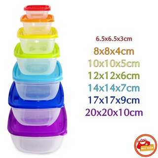 Bộ 7 hộp đựng bảo quản thực phẩm màu cầu vồng 0072