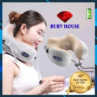 Gối Massage Vòng Cổ Chữ U 360 Đa Năng - Hỗ Trợ Mát Xa Vùng Cổ Vai Gáy - Gối Massage Cổ Nhật Bản