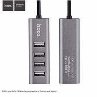CHÍNH HÃNG HOCO Bộ Hub Chia Cổng USB HB1 4 Cổng Ra Vỏ Kim Loại Chắc Chắn Sạc Điện Thoại Truyền Dữ Liệu Nhanh Chống BH12T