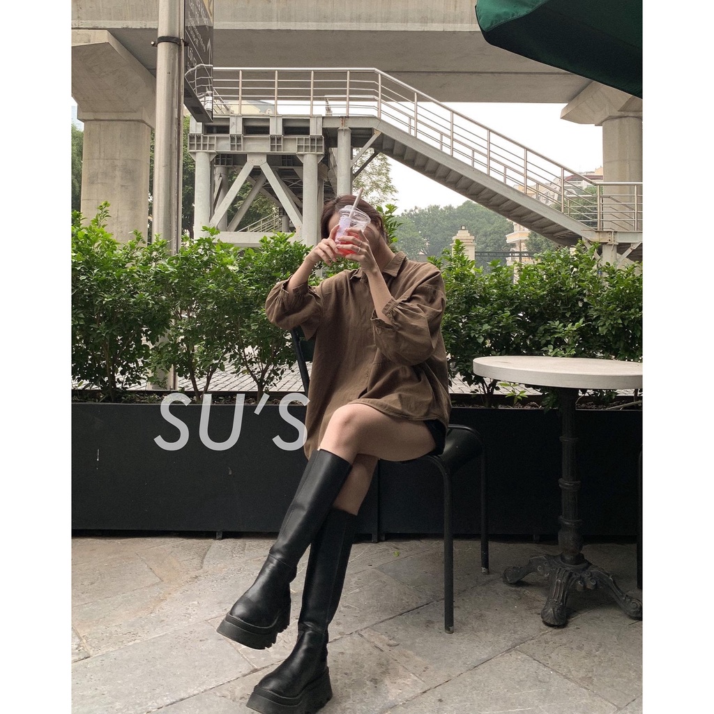 Áo sơ mi thô tay bo túi ngực A2159 SUSTORE