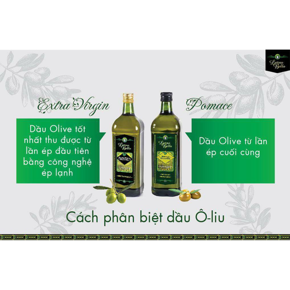 [Chai 1 Lít – POMACE ] DẦU Ô LIU TINH CHẾ [Spain] LATINO BELLA Olive Oil (anm)