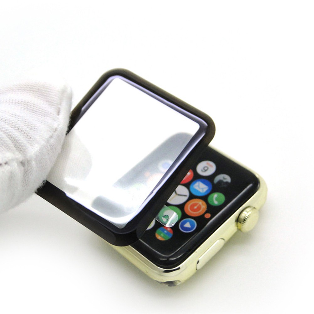 【Apple Watch Protect Front Film】Apple Watch Series 6 se 5 4 3 2 1 Kính cường lực cong 9H cho đồng hồ thông minh 38mm 40mm 42mm 44m keo bảo vệ màn hình đầy đủ