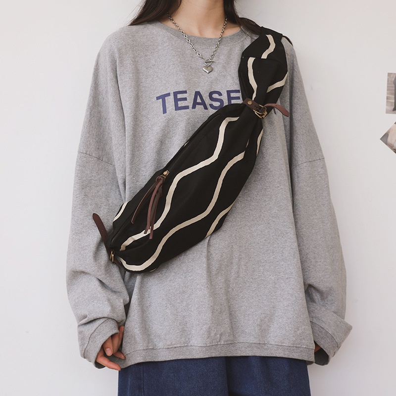 Túi Đeo Vai Vải canvas Dung Tích Lớn Phong Cách Nhật Bản Thời Trang Cho Nữ