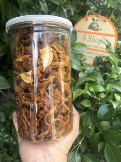 khô heo chấy tỏi lon 250g