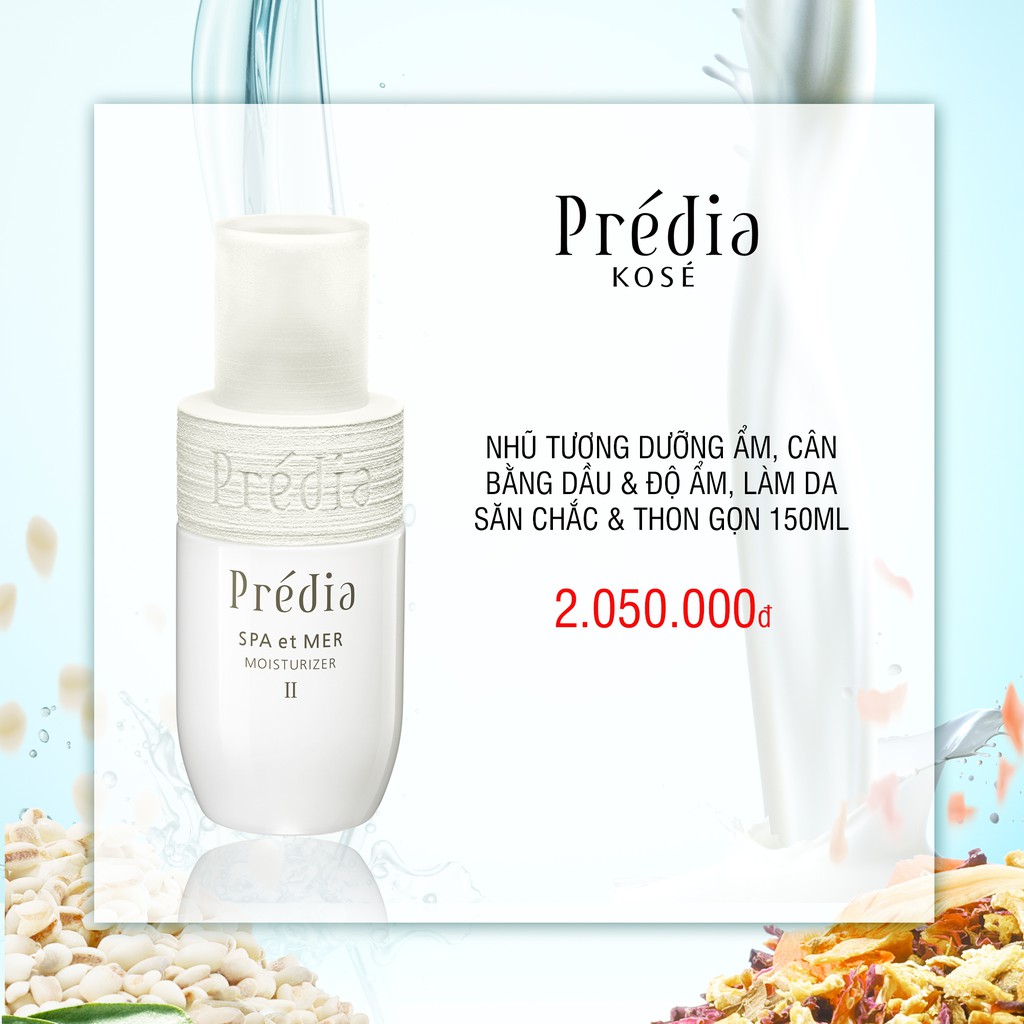 Nhũ tương dưỡng ẩm và nuôi dưỡng da Kosé Prédia Spa Et Mer Moisturizer I/II 150ml