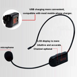 Microphone không dây gài tai FM - Dùng cho các máy trợ giảng, Hướng dẫn viên, Nhân viên bán hàng