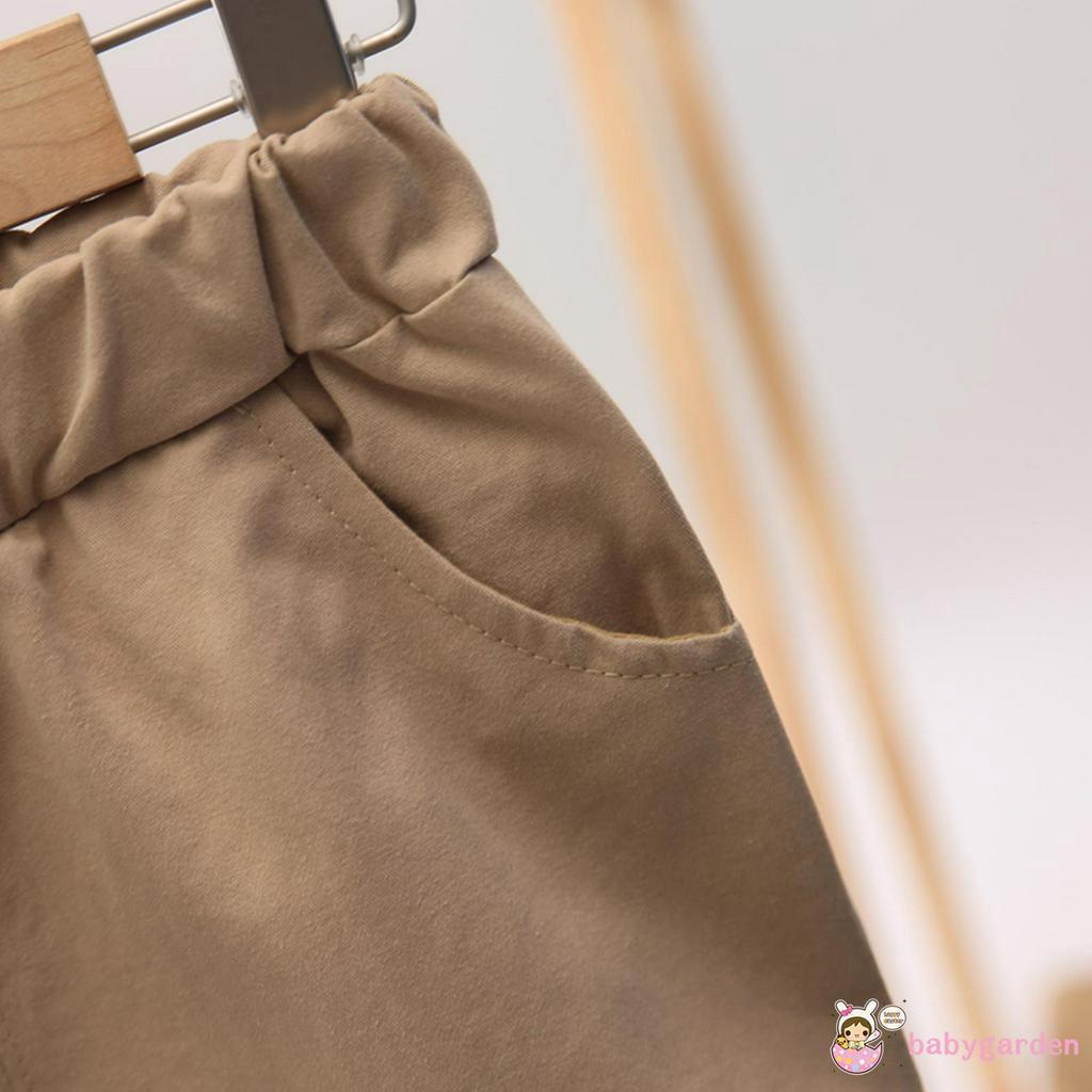 Áo Thun Polo Tay Ngắn In Hoạt Hình + Quần Short Cho Bé Trai