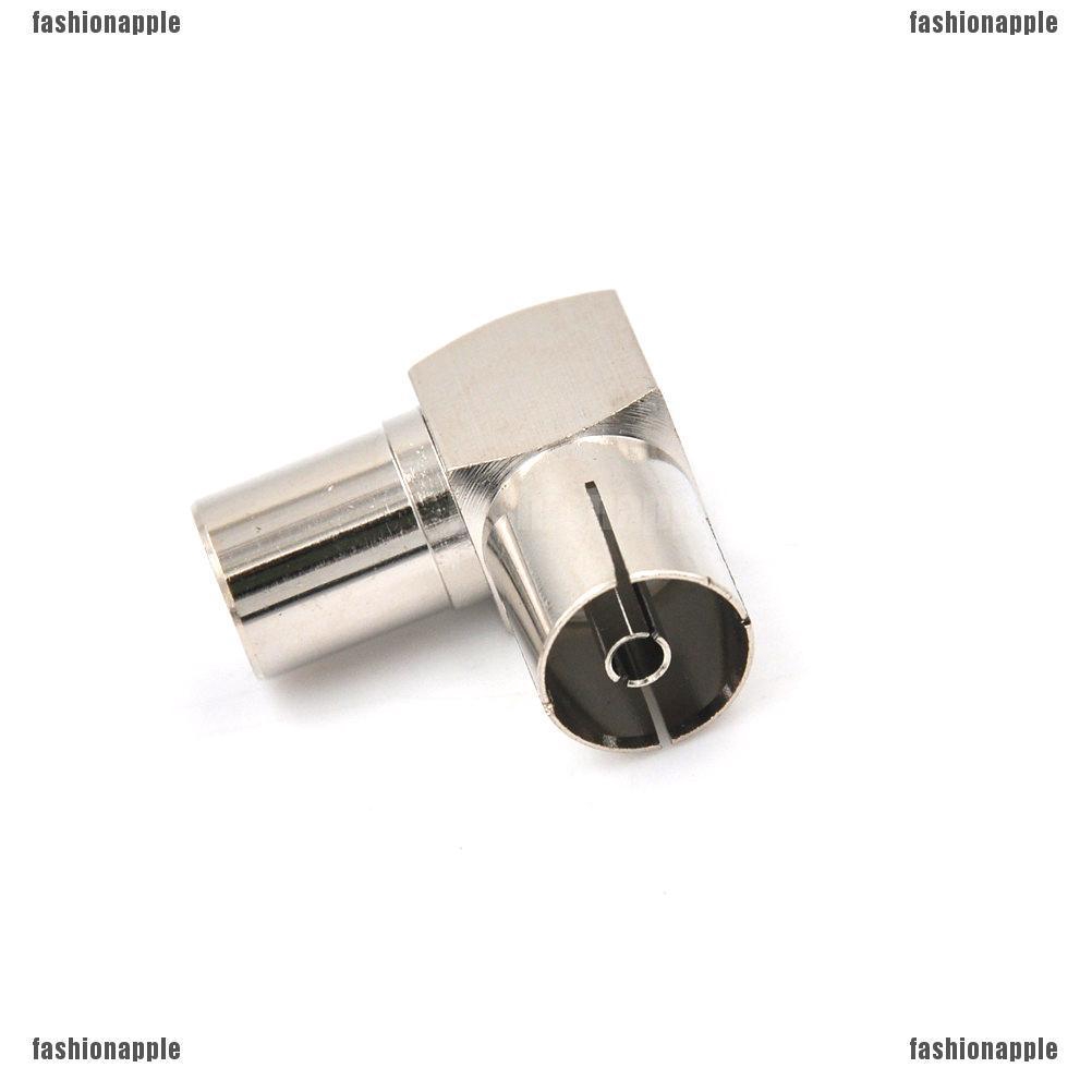 Đầu nối cáp tivi bằng kim loại dạng chứ L 90 độ