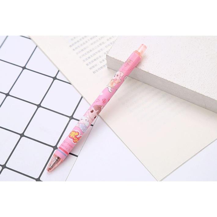 Bút Gel Bấm Mực Đen Fujiya ngòi 0.5mm hình Kute ngộ nghĩnh H114