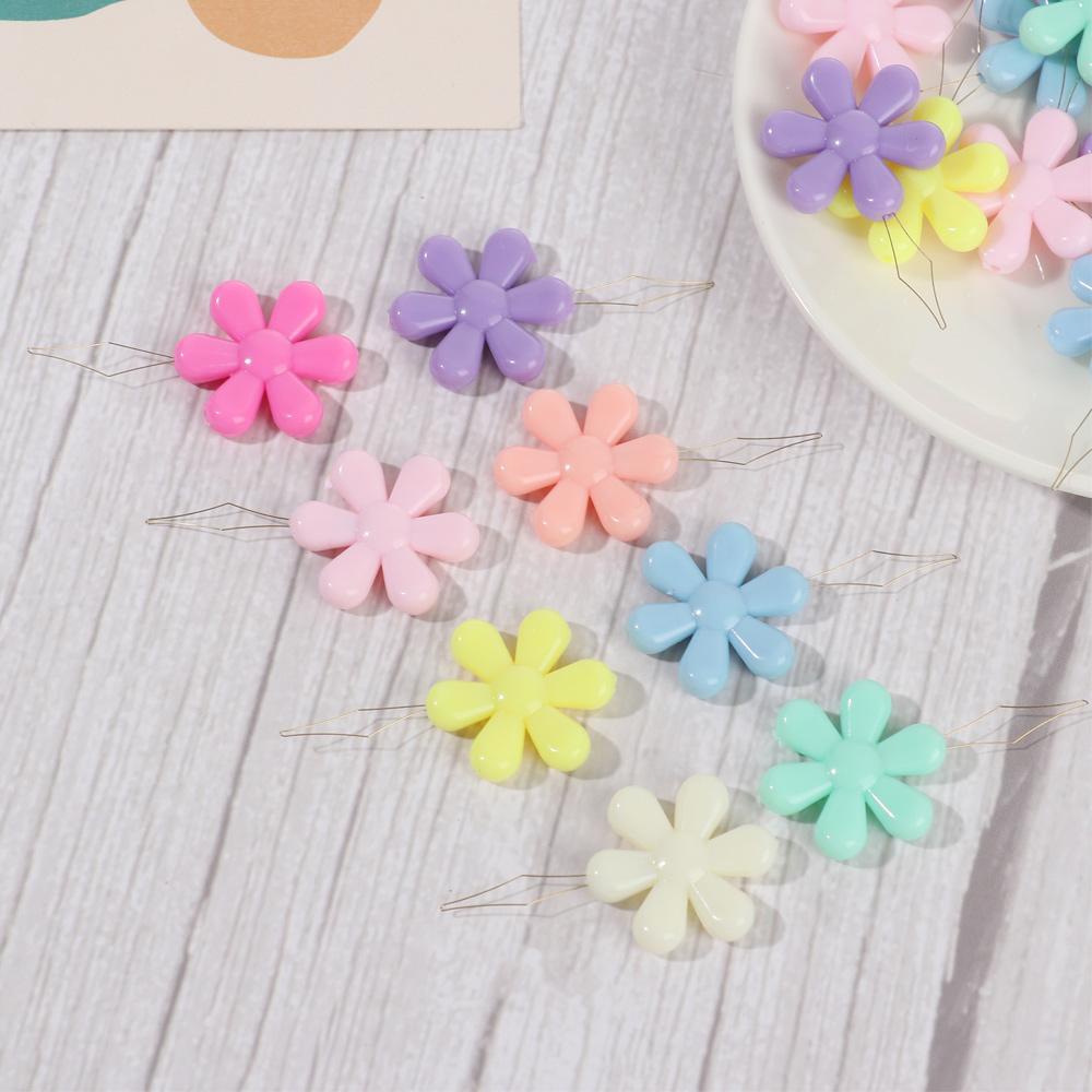 Set 10 Kim May Vá Bằng Nhựa Hình Bông Hoa