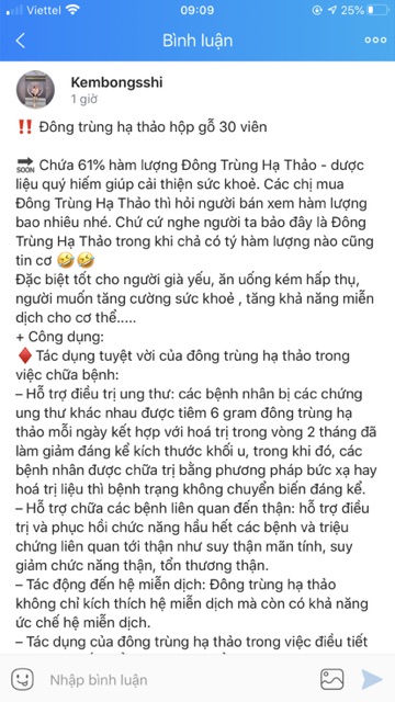 [HÀNG MỚI VỀ] Đông Trùng Hạ Thảo Hộp Gỗ Đỏ 30V HÀN QUỐC