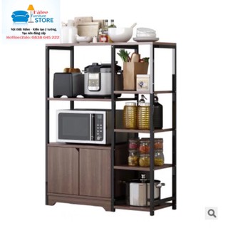 (Nhiều mầu ) Kệ bếp đa năng, Kệ lò vi sóng đa năng, Gỗ MDF chống thấm (80*30*100)