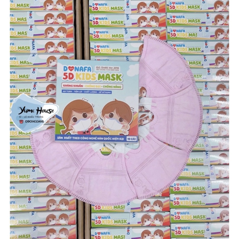 Khẩu Trang 5D KIDS MASK DONAFA Kháng Kháng Khuẩn Cho Bé 2-5tuổi