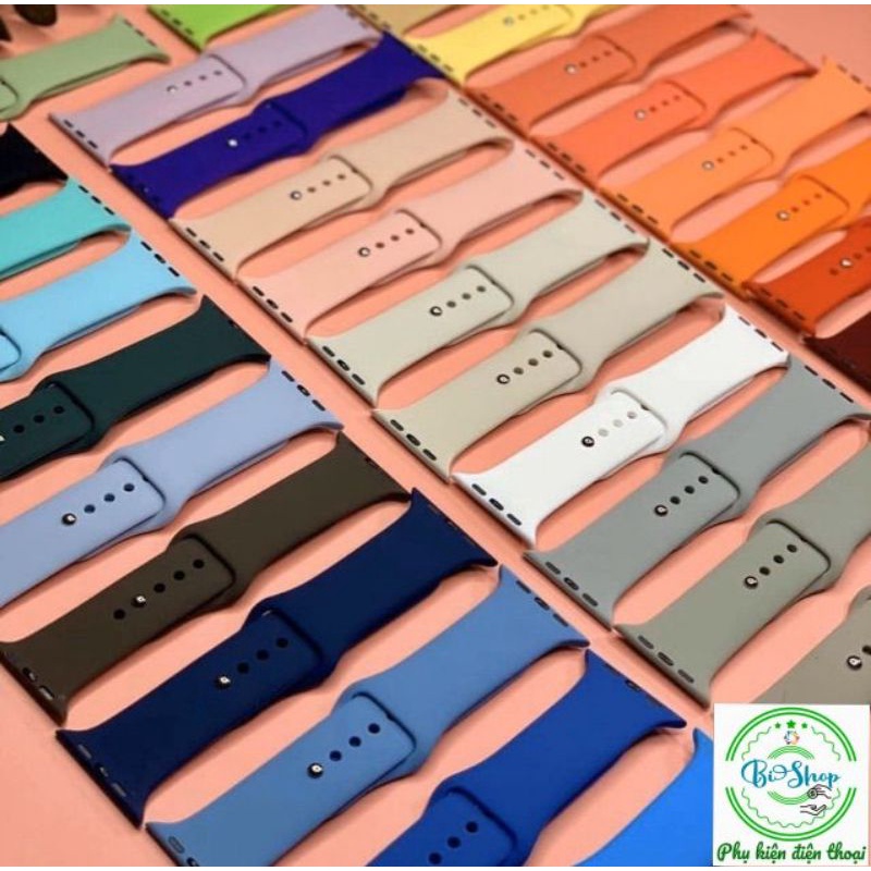 ⚡15 MÀU⏰ DÂY ĐỒNG HỒ CAO SU APPLE WATCH SPORT BANDS CAO CẤP FULL SIZE 1 2 3 4 5 6 SE 38mm 40mm 42mm 44mm