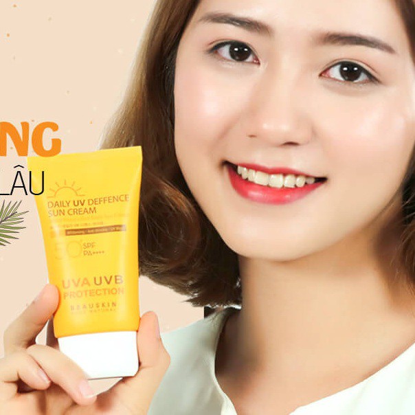 Kem chống nắng Beauskin Daily Spf 50 pa+++ dưỡng trắng da mặt và body, kiềm dầu lên tông hàn quốc cao cấp 50ml/Hộp