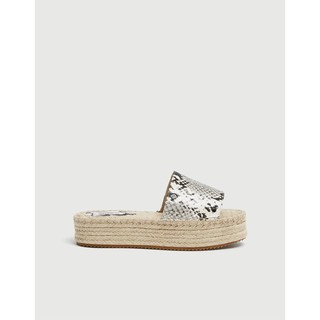 Guốc đế xuồng họa tiết da động vật Pull&bear authentic