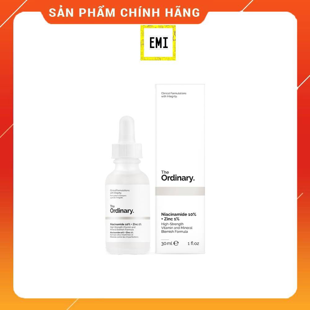 The Ordinary Niacinamide 10% + Zinc 1% serum giảm mụn, giảm thâm [CÓ BILL CANADA]