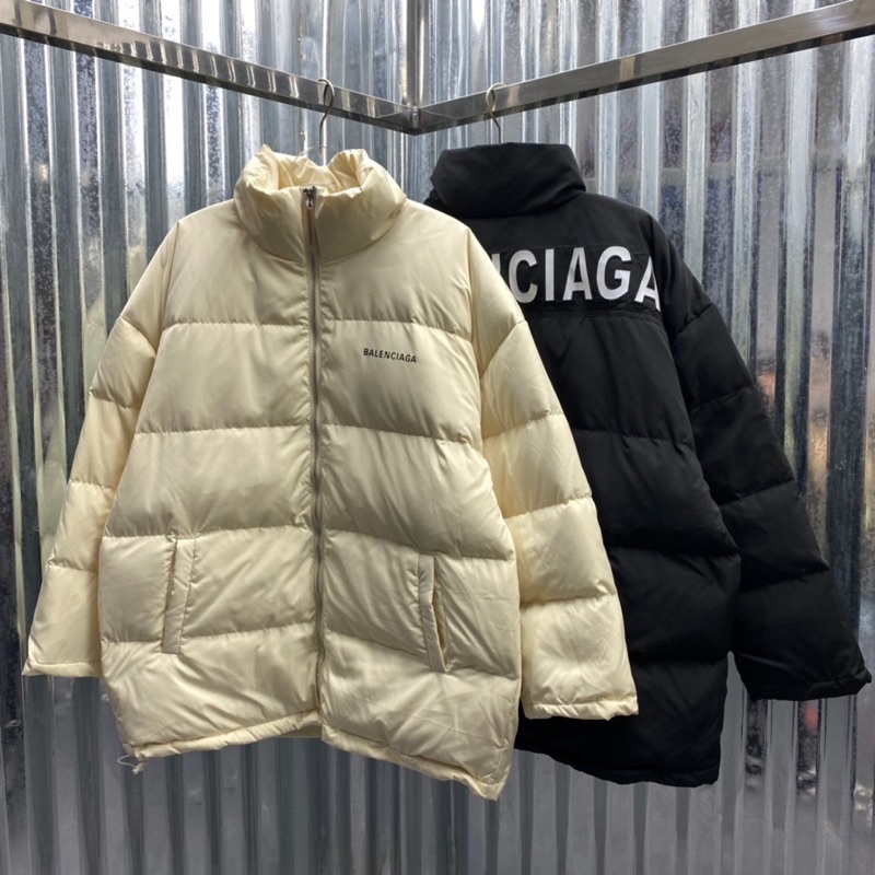 Áo khoác phao nữ dáng rộng thiết kế basic thương hiệu Balenciaga cao cấp