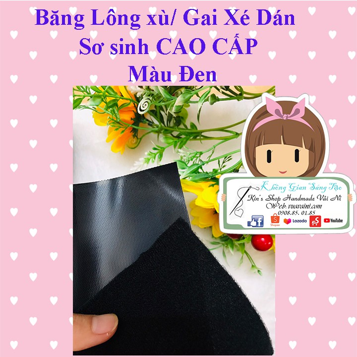 Băng Lông mịn/ Gai Xé Dán Sơ sinh CAO CẤP dùng cho các sản phẩm trang phục trẻ sơ sinh, mềm mịn thoải mái cho bé