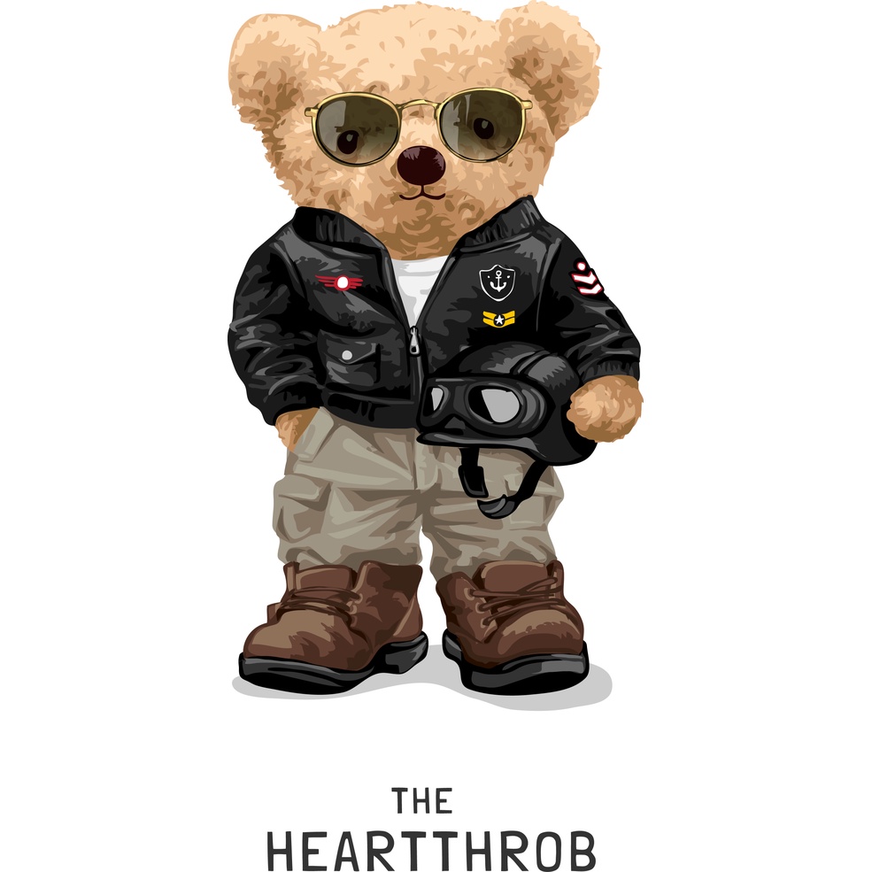 - Hình Gấu Teddy TD40 in bằng bàn ủi, bàn là