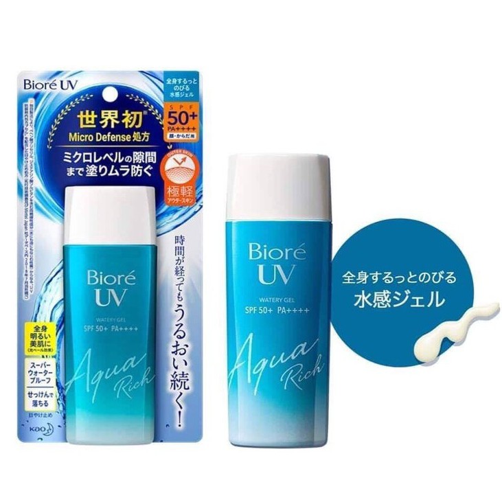 [Hàng Nhật Nội Địa] Kem Chống Nắng Bioré - Biore UV Aqua Rich Watery Gel SPF50+ PA++++ 90ml