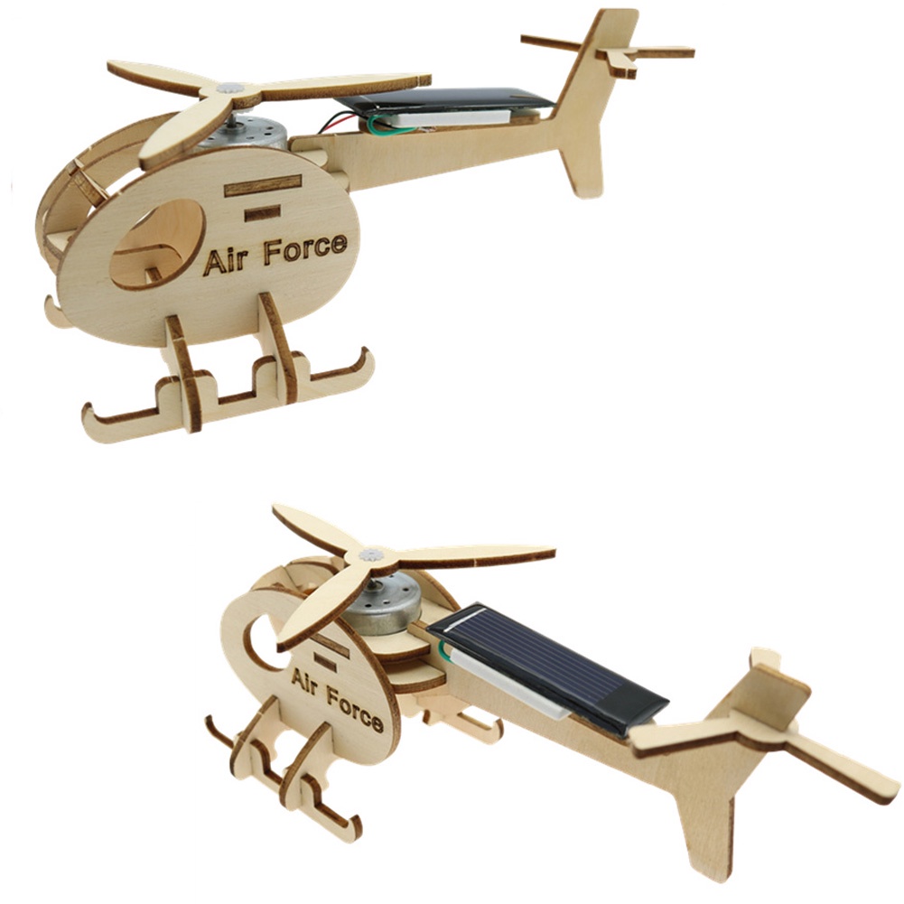 Đồ Chơi Mô Hình Máy Bay Trực Thăng Năng Lượng Mặt Trời DIY