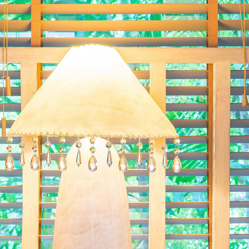 Set 24 Hạt Pha Lê Giọt Nước 38Mm Trang Trí Đèn Chùm