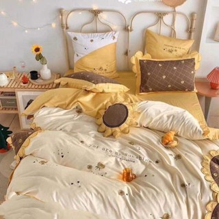 Set chăn ga cao cấp họa tiết hướng dương mlbb