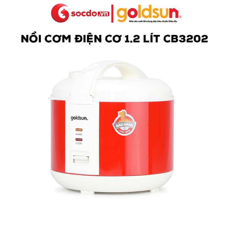 Nồi cơm điện Goldsun CB3202 - Dung tích 1.2 Lít - Bảo hành 12 tháng