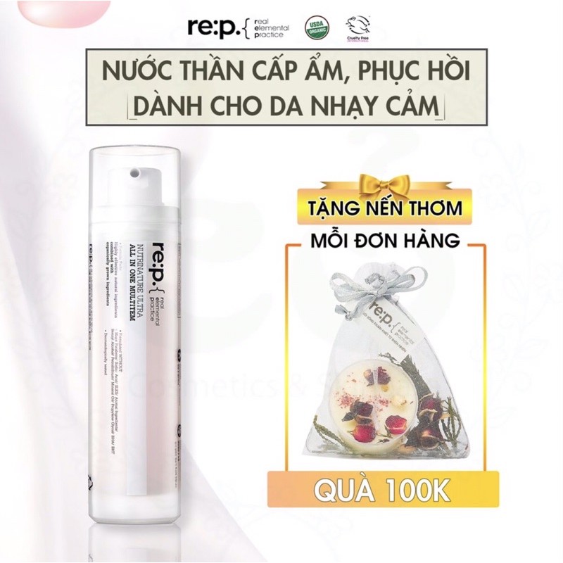 Nước Thần Cấp Ẩm-Phục Hồi Dành Cho Da Nhạy Cảm Re:p Nutrinature Ultra All in One Multitem