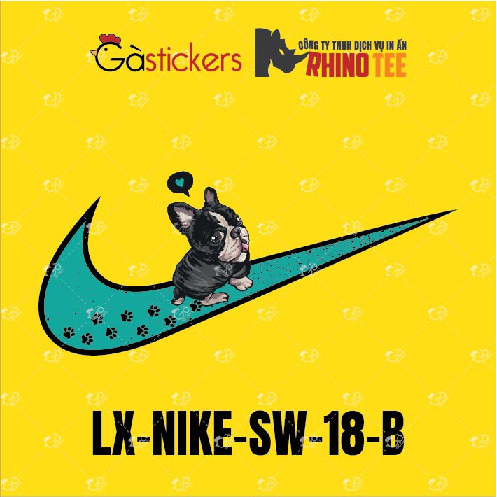 Hình Ủi Nike Pug Love LX-NIKE-SW-18 - Mua Nhiều Giảm Giá