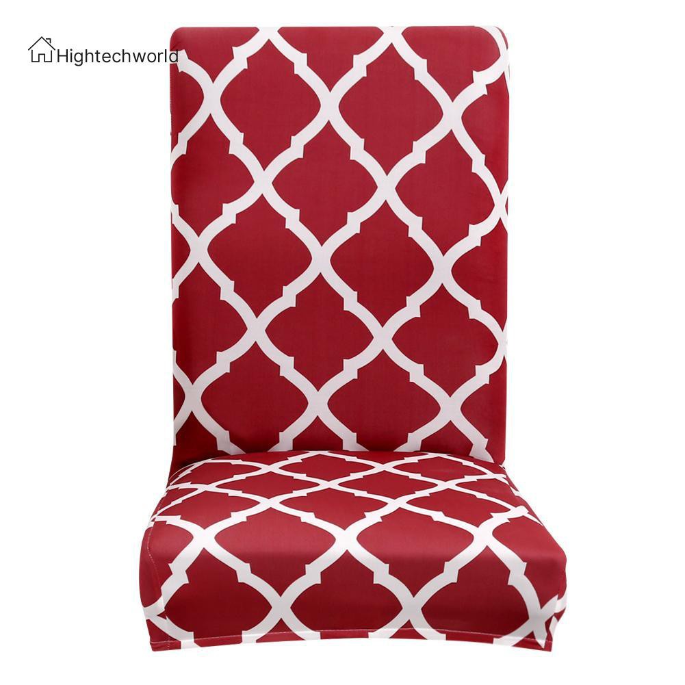 Hightechworld Stretch Geometry Print Modern Chair Cover Removable Hotel Party Slipcover
