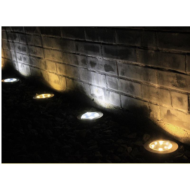 Đèn Led Âm Đất 8 Bóng Sử Dụng Năng Lượng Mặt Trời Chống Thấm Nước