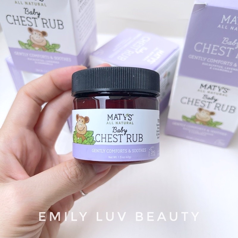 Dầu ấm ngực, giảm ho cho bé từ 3m+ Mat’y Chest Rub