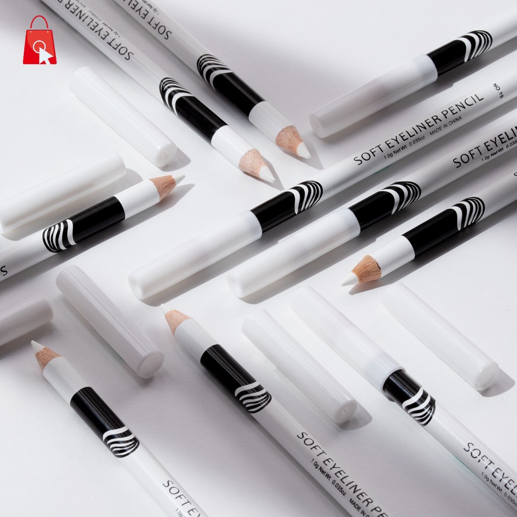 [Hàng mới về] Chì kẻ mắt màu trắng với độ bóng cao thời trang cho nữ