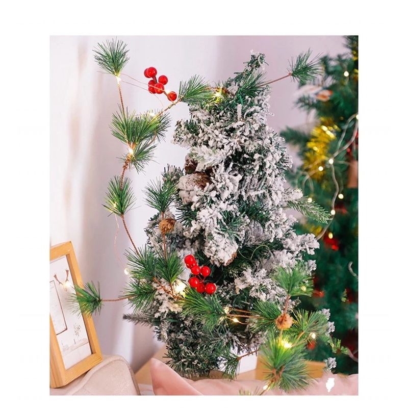 Dây đèn 20 bóng dài 2m hình quả cherry trang trí cây thông noel dịp giáng sinh