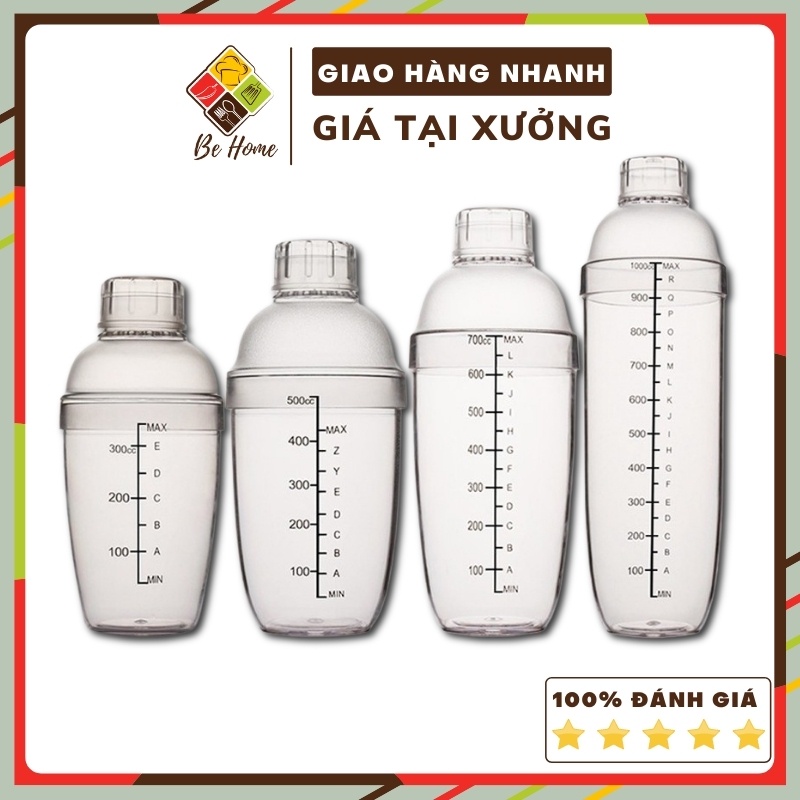 Bình Shake Nhựa - Chất Lượng Vượt Trội - Nhựa Siêu Bền - Tiết Kiệm Chi Phí BEHOME