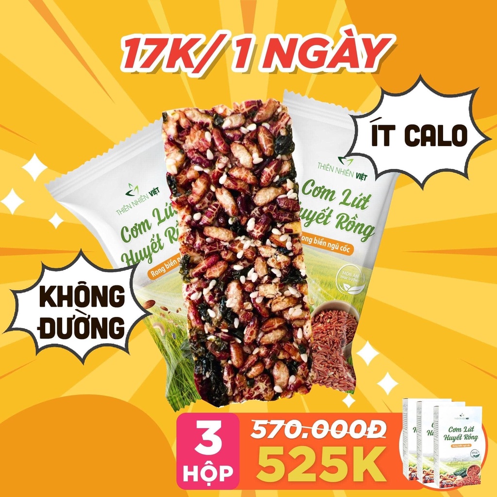 Cơm lứt huyết rồng rong biển thiên nhiên việt