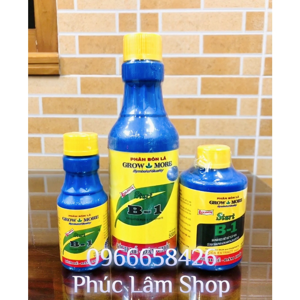 Phân bón lá B1 nhập khẩu Mỹ kích rễ, đâm chồi, Vitamin B1 dạng nước giảm độc tố cây trồng