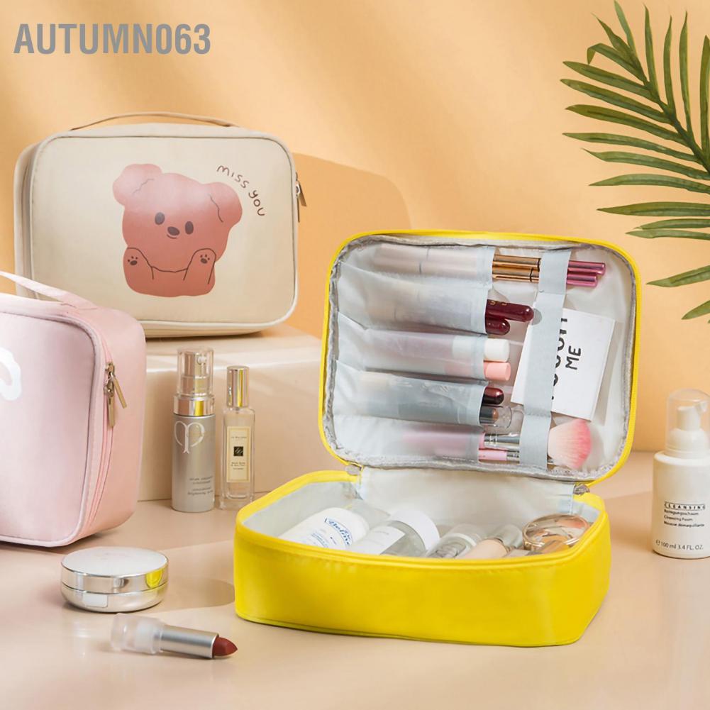Túi Mỹ Phẩm Túi lưu trữ mỹ phẩm Du lịch xách tay dành cho nữ không thấm nước Dung tích lớn Trang điểm hoạt hình dễ thương Autumn063